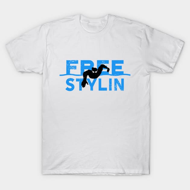 Mens Freestyle Swimmer T-Shirt by atomguy